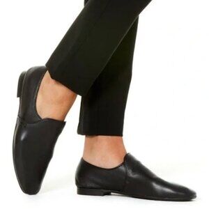 Aquatalia flats Women US 11 Black REVY soft nappa leather Made in Italy ballet